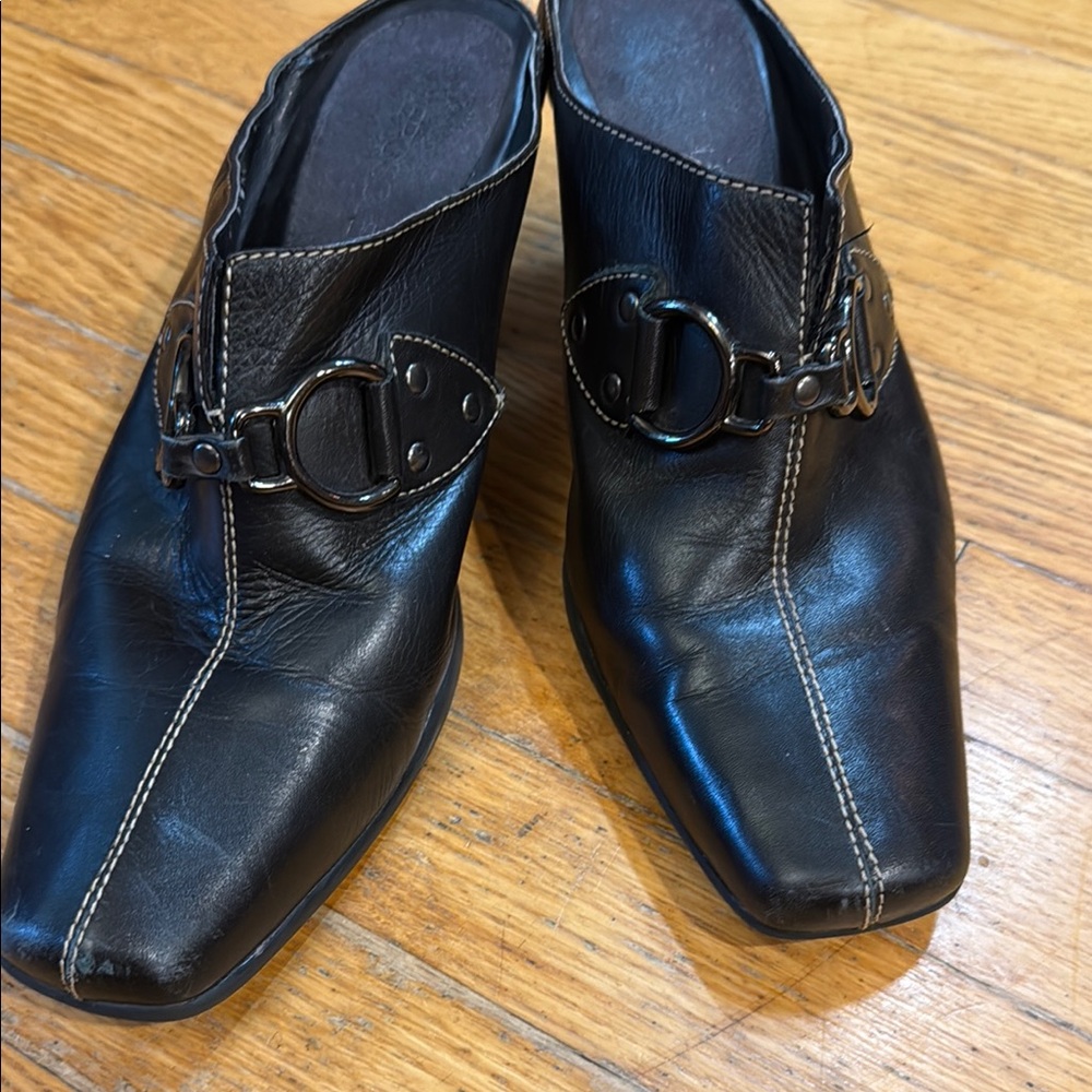 🌼BLACK AEROSOLS MULES WITH 3 INCH HEEL -  VERY COMFORTABLE🌼